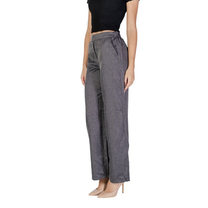 Jacqueline De Yong Gray Polyester Pant by Jacqueline De Yong