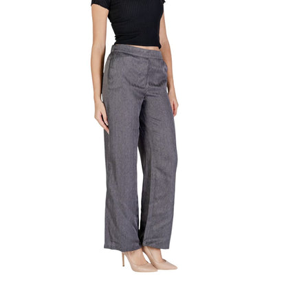 Jacqueline De Yong Gray Polyester Pant by Jacqueline De Yong