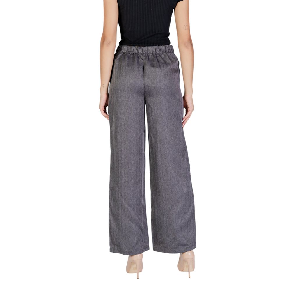 Jacqueline De Yong Gray Polyester Pant by Jacqueline De Yong