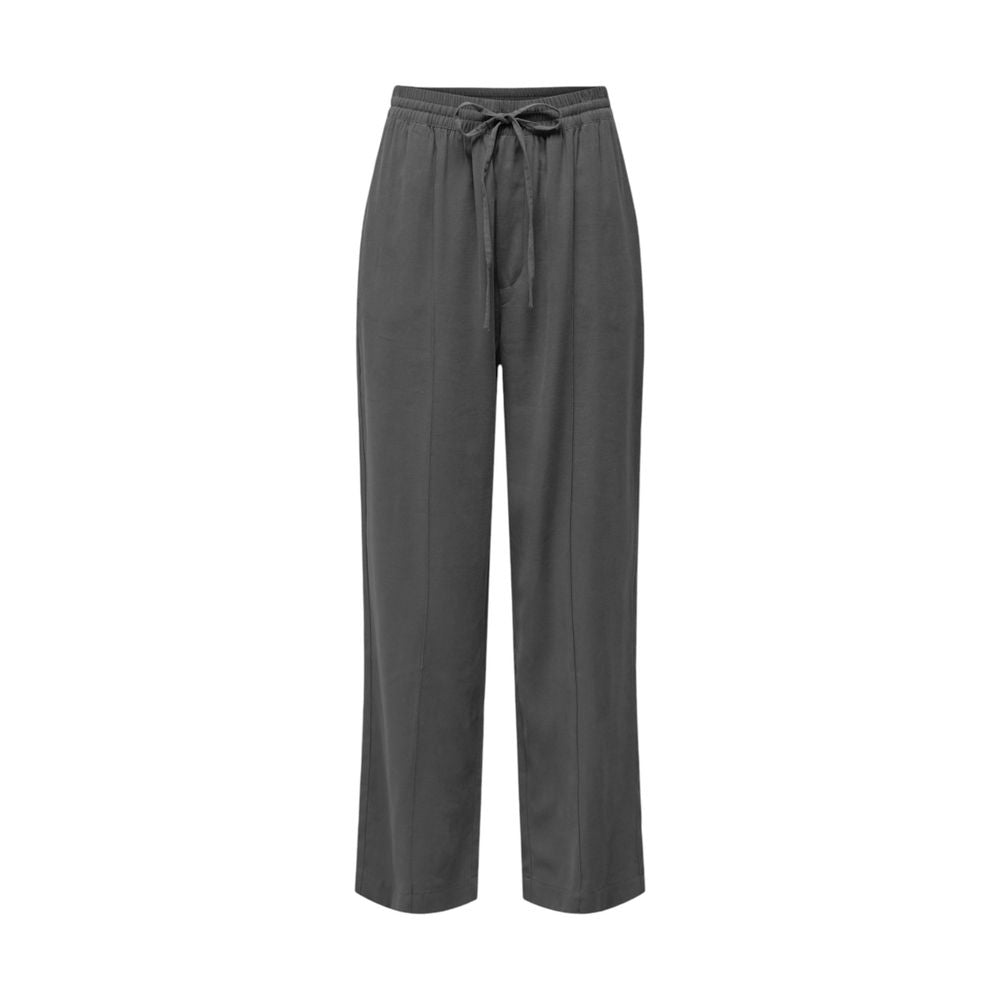 Jacqueline De Yong Gray Viscose Pant by Jacqueline De Yong