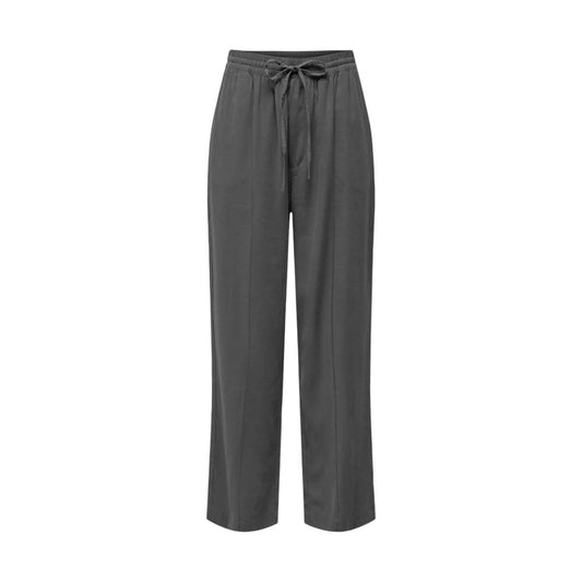 Jacqueline De Yong Gray Viscose Pant by Jacqueline De Yong
