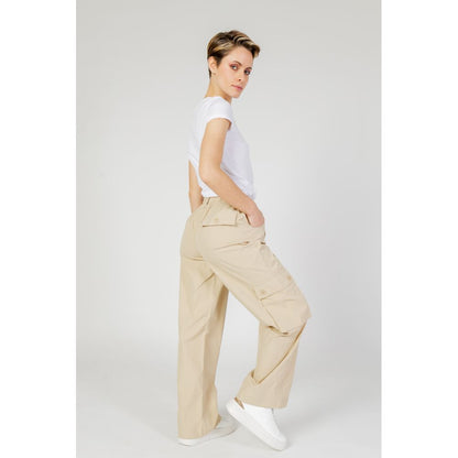 Only Beige Cotton Pant by Only