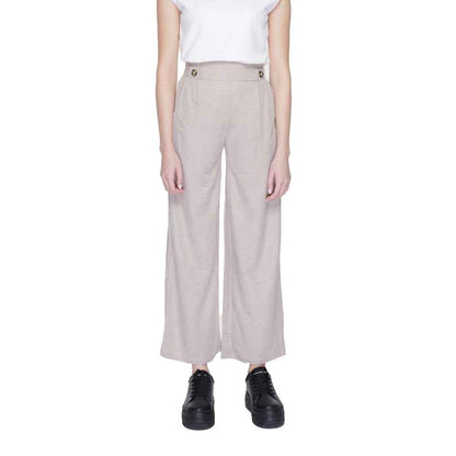 Jacqueline De Yong Gray Viscose Pant by Jacqueline De Yong