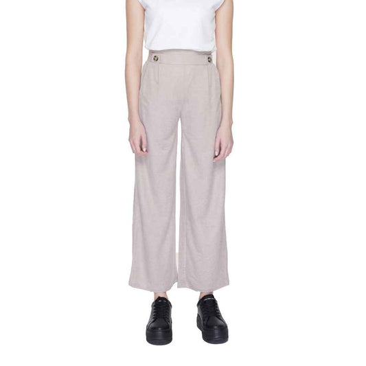 Jacqueline De Yong Gray Viscose Pant by Jacqueline De Yong