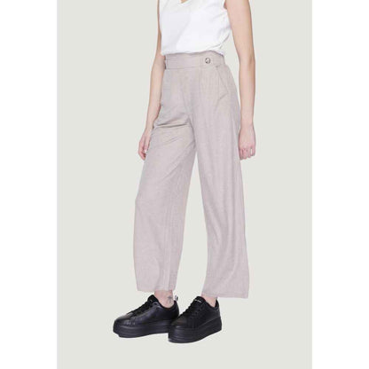 Jacqueline De Yong Gray Viscose Pant by Jacqueline De Yong