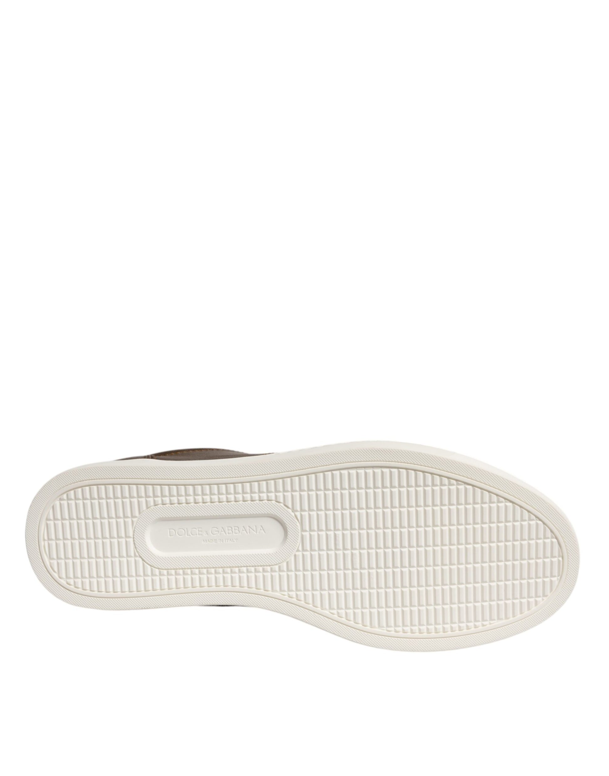 Dolce & Gabbana Gold Leather Logo London Men Sneaker Shoes by Dolce & Gabbana