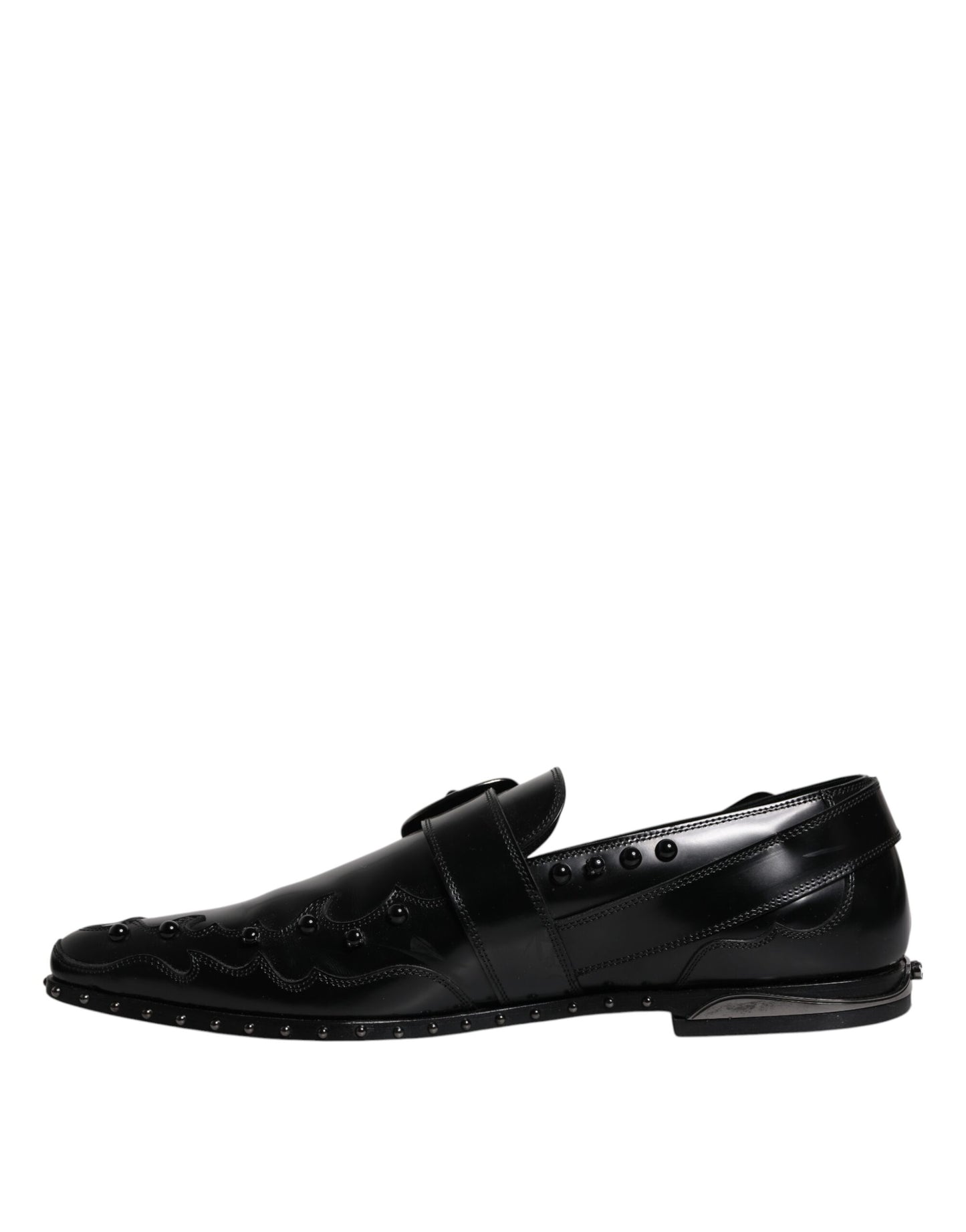 Chaussures Derby Monk à ornements noirs Dolce &amp; Gabbana
