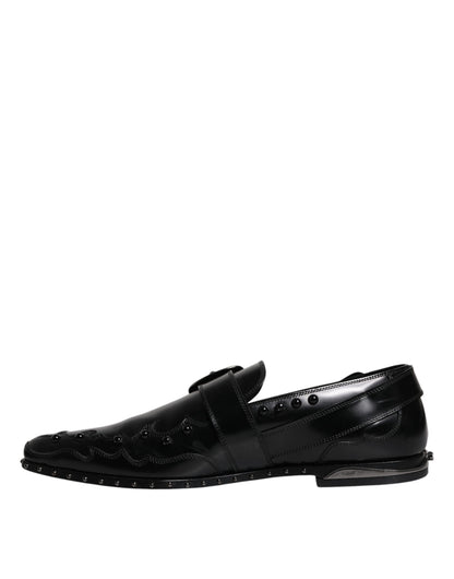Chaussures Derby Monk à ornements noirs Dolce &amp; Gabbana