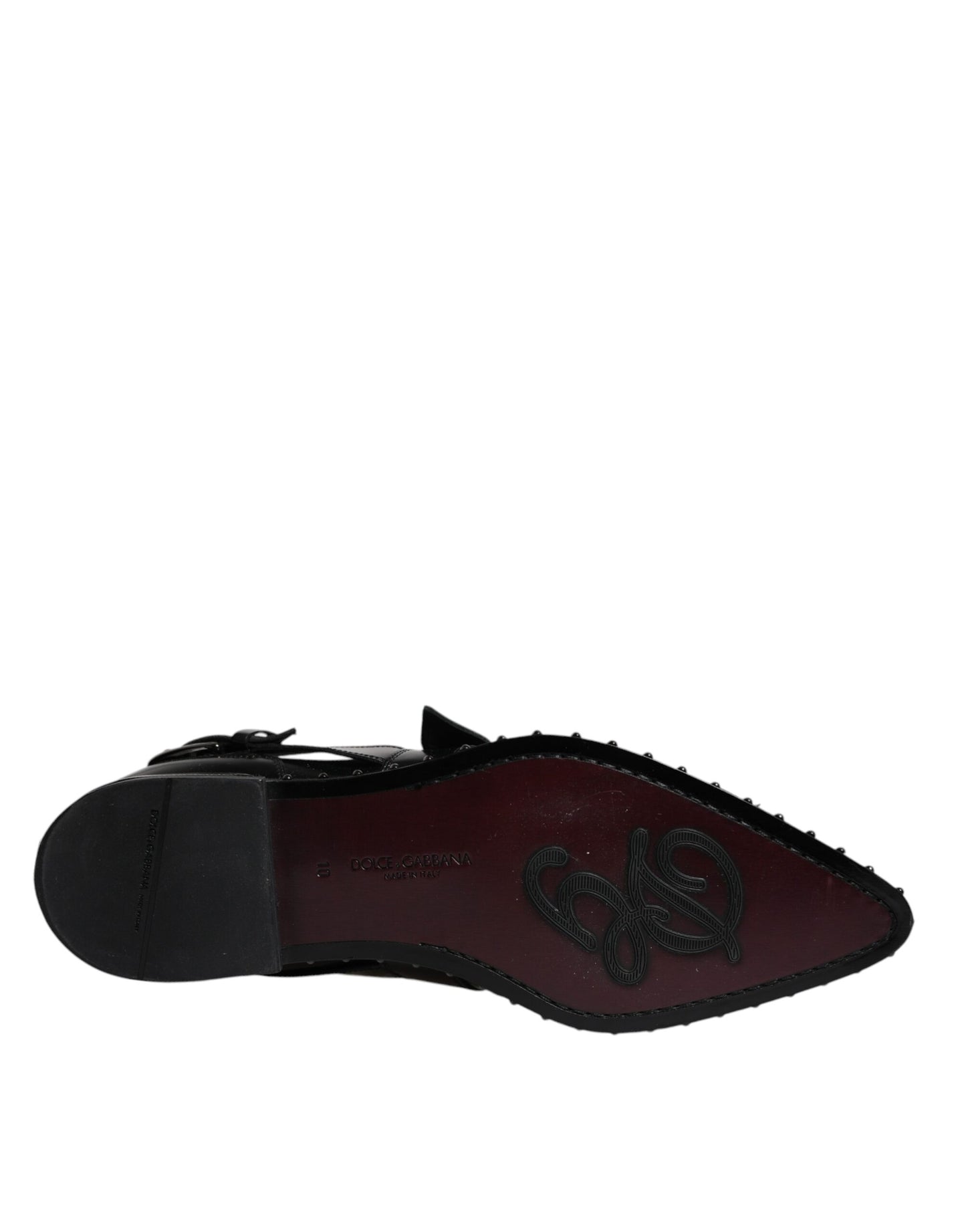 Chaussures Derby Monk à ornements noirs Dolce &amp; Gabbana