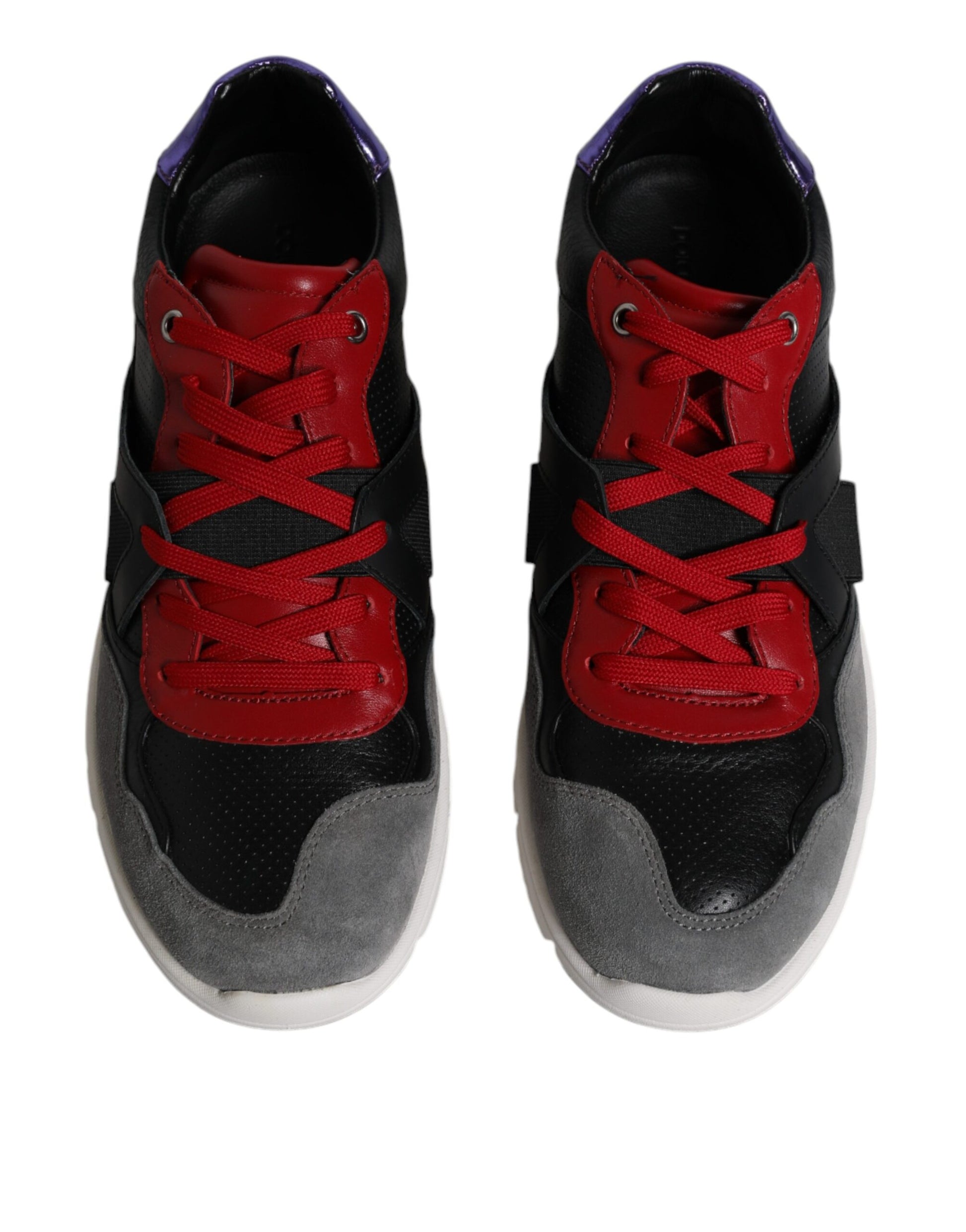 Dolce & Gabbana Multicolor Leather Suede Low Top Sneakers Shoes by Dolce & Gabbana