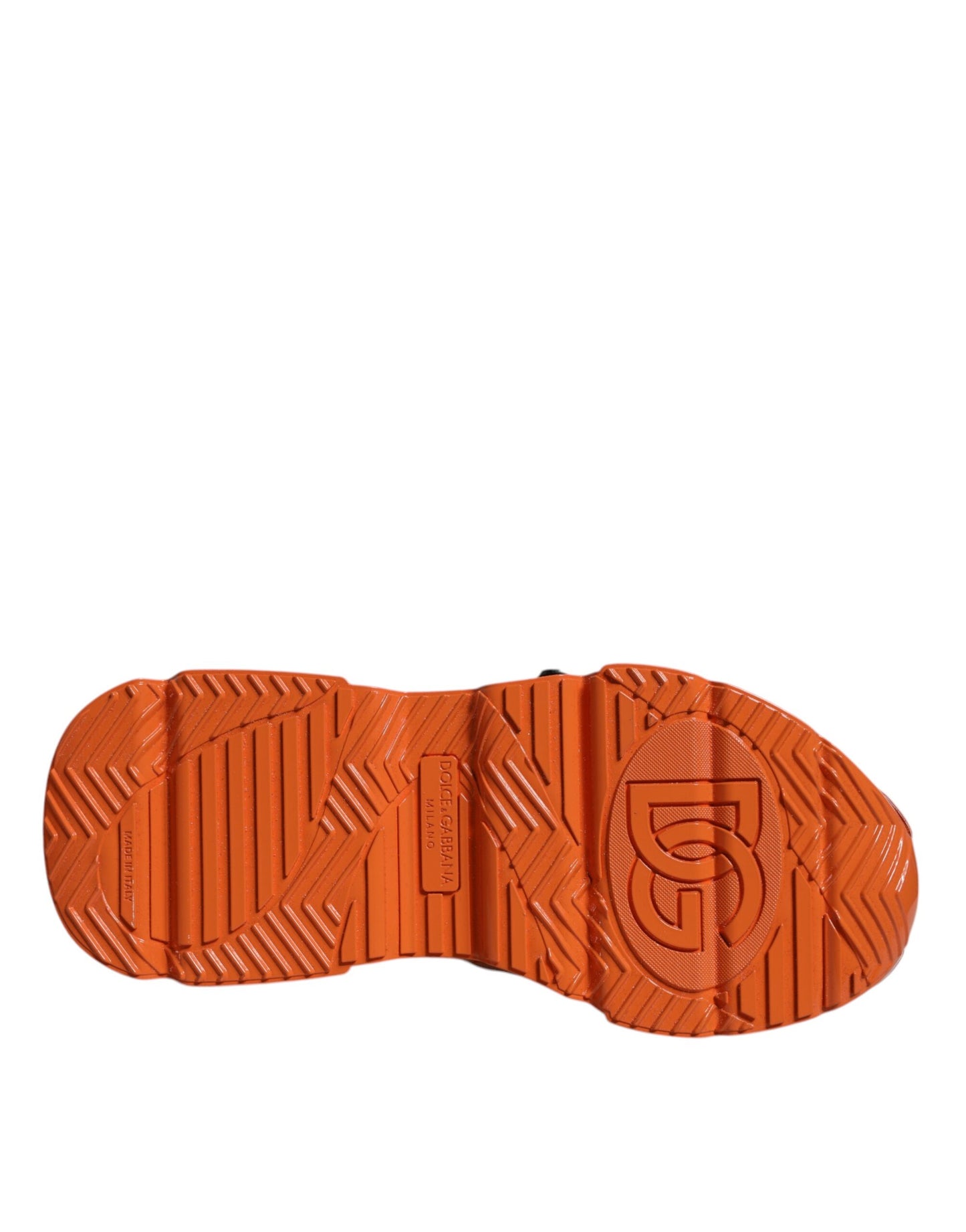 Dolce & Gabbana Orange Multi Panel Chunky High Top Sneakers Shoes by Dolce & Gabbana