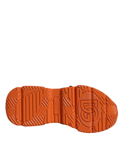 Dolce & Gabbana Orange Multi Panel Chunky High Top Sneakers Shoes by Dolce & Gabbana