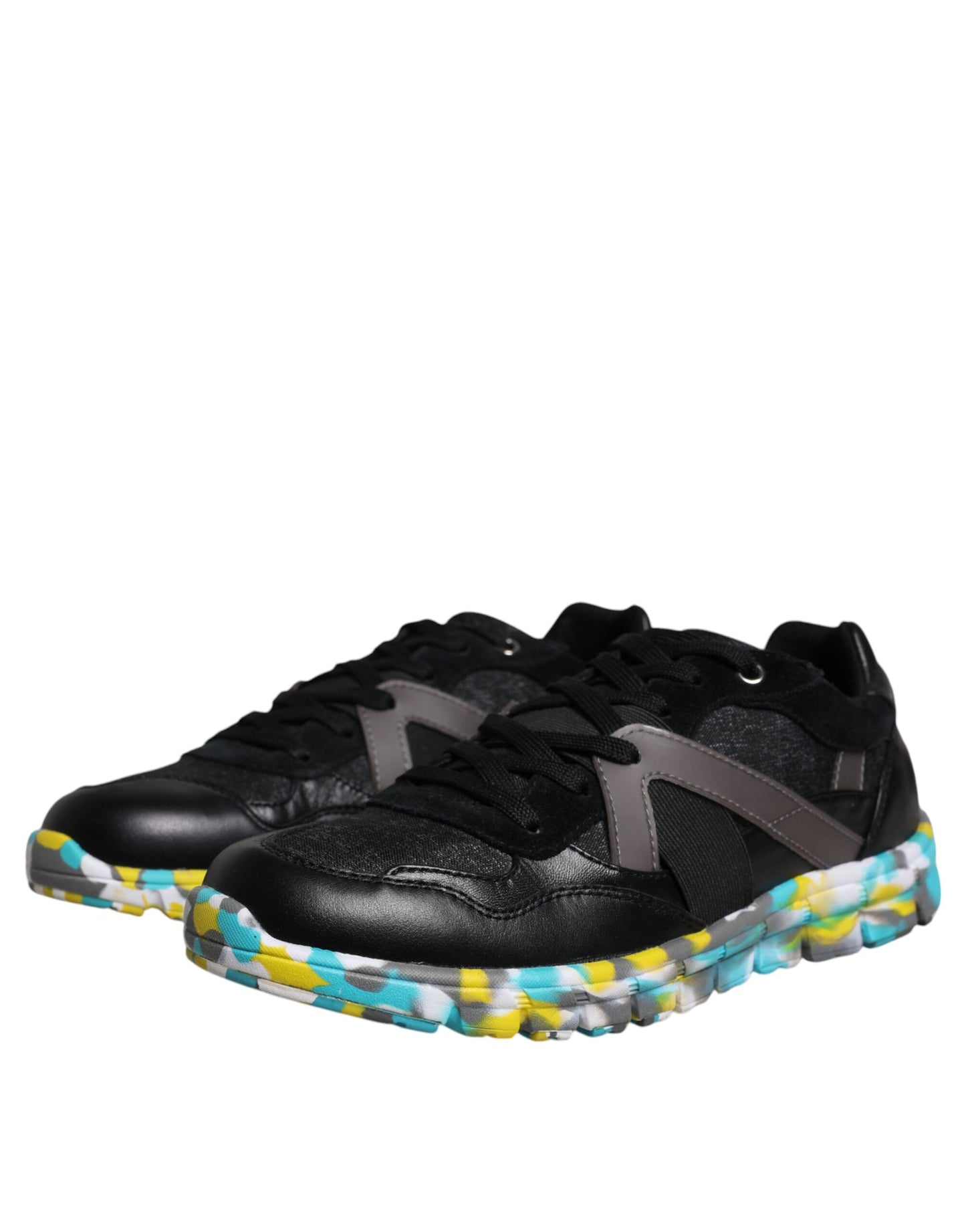 Dolce & Gabbana Black Polyester Low Top Men Sneakers Shoes by Dolce & Gabbana