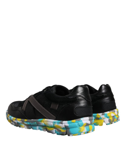Dolce & Gabbana Black Polyester Low Top Men Sneakers Shoes by Dolce & Gabbana