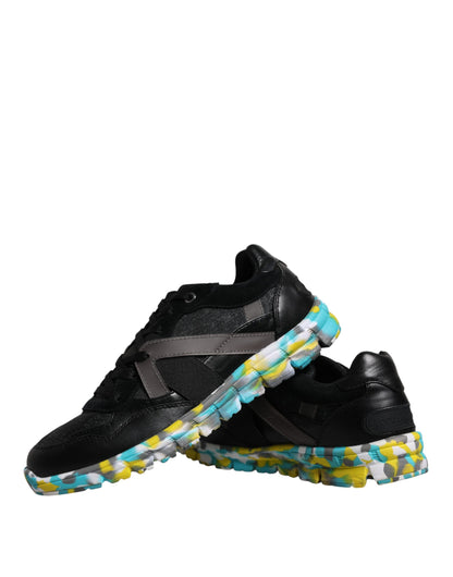 Dolce & Gabbana Black Polyester Low Top Men Sneakers Shoes by Dolce & Gabbana