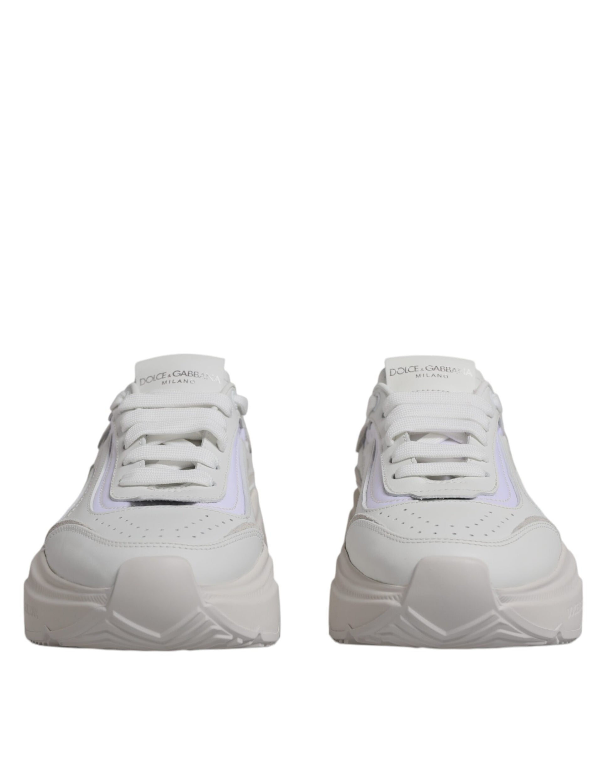 Dolce & Gabbana White Daymaster Low Top Sneakers Shoes by Dolce & Gabbana