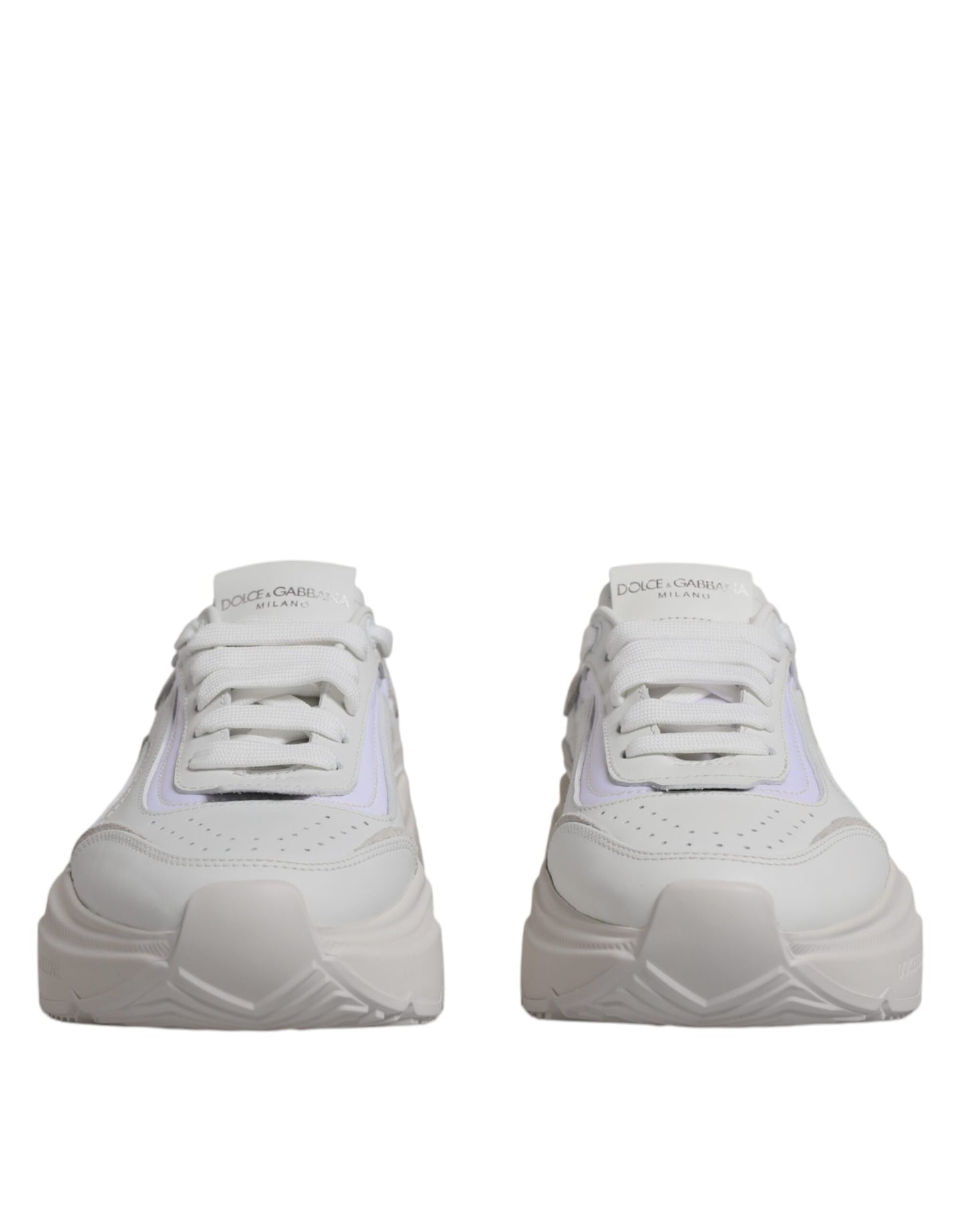 Dolce & Gabbana White Daymaster Low Top Sneakers Shoes by Dolce & Gabbana