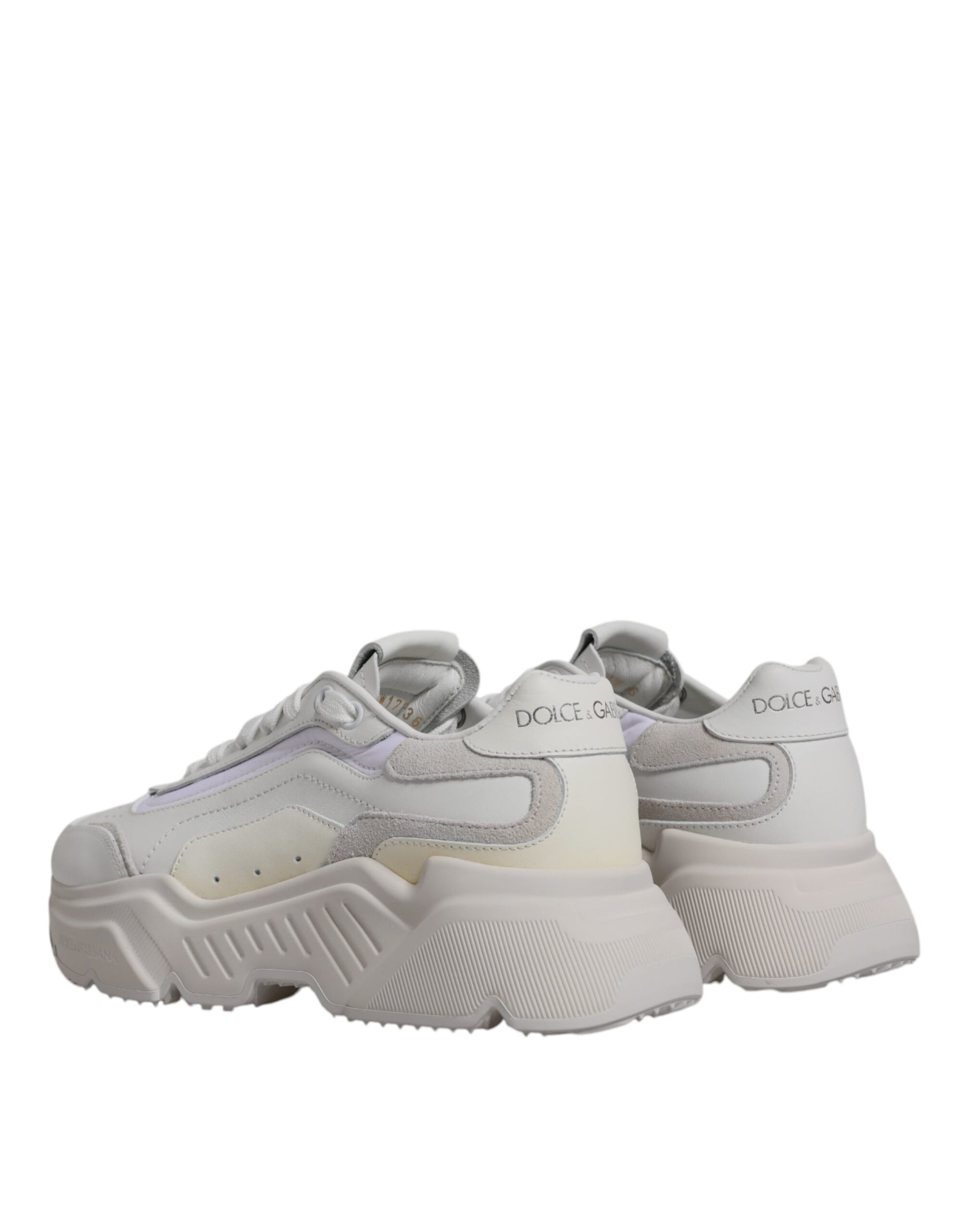 Dolce & Gabbana White Daymaster Low Top Sneakers Shoes by Dolce & Gabbana