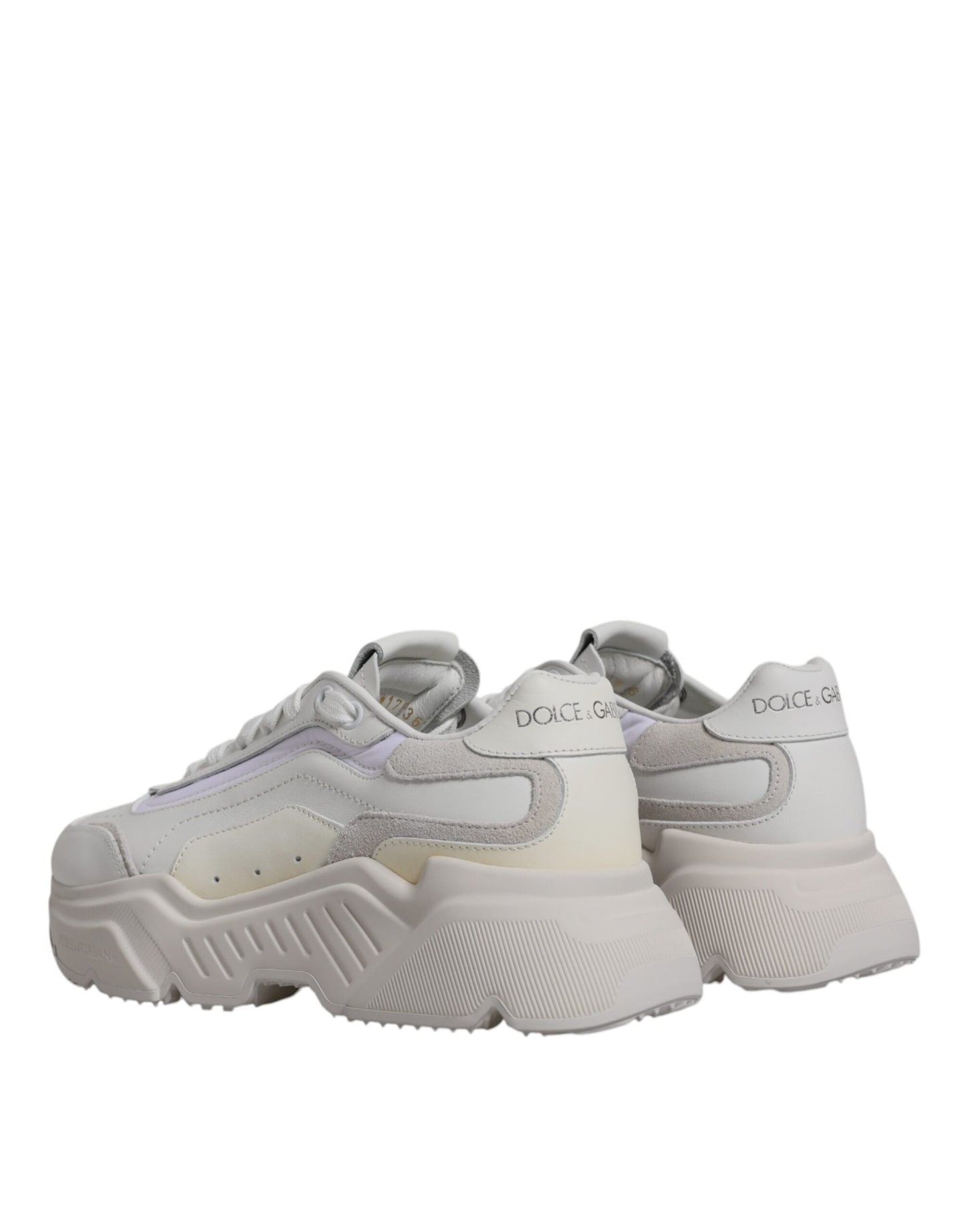 Dolce & Gabbana White Daymaster Low Top Sneakers Shoes by Dolce & Gabbana