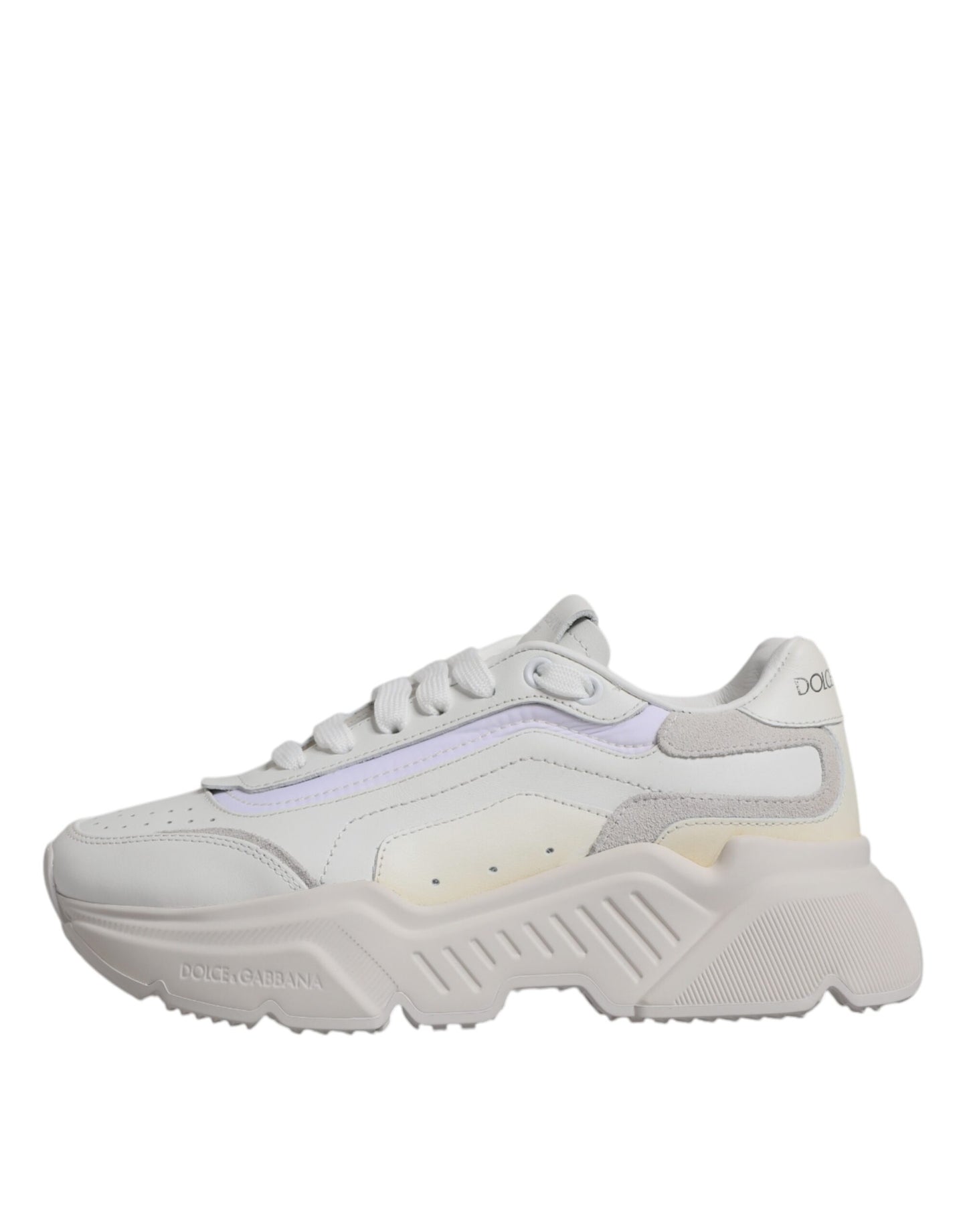 Dolce & Gabbana White Daymaster Low Top Sneakers Shoes by Dolce & Gabbana