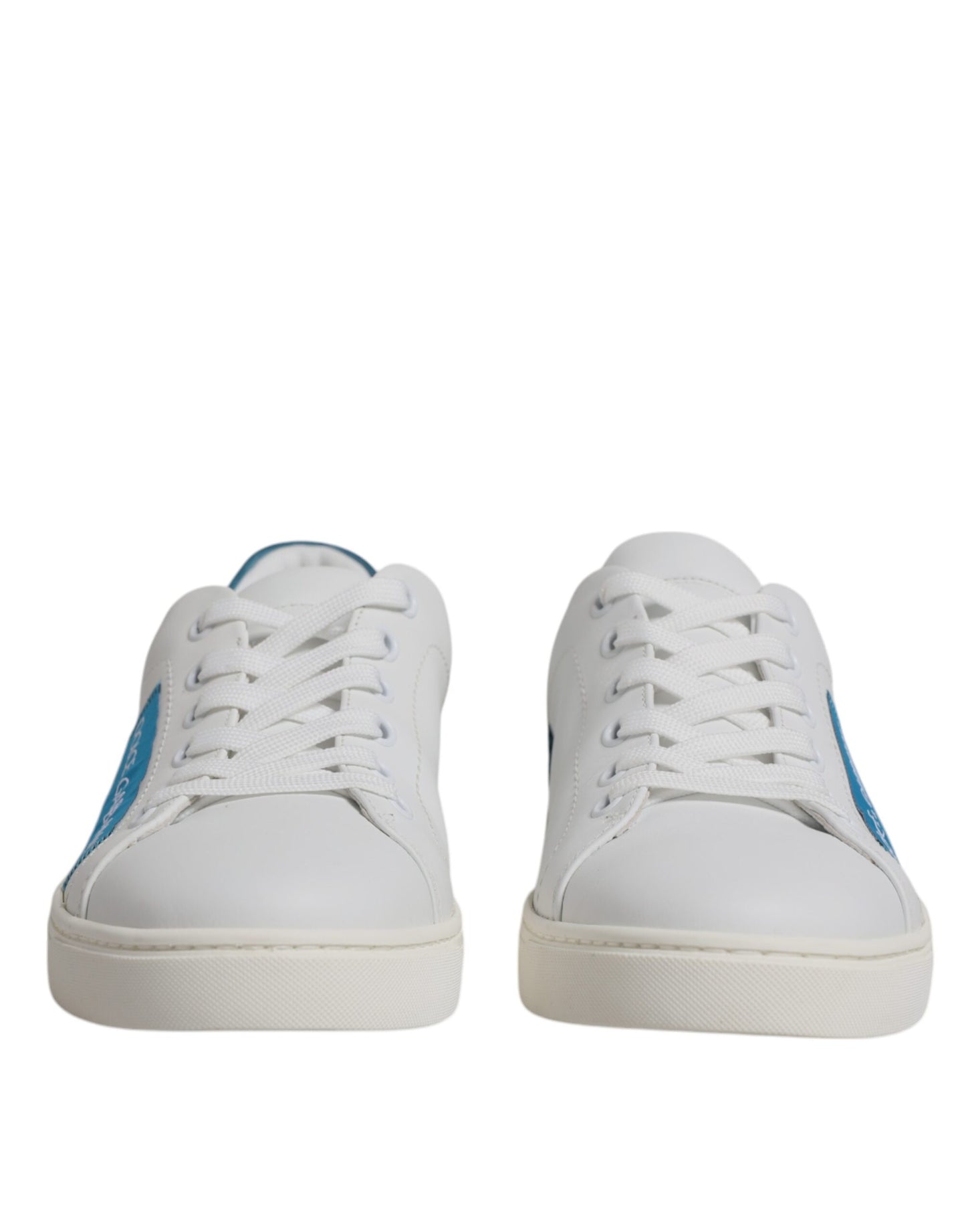 Dolce & Gabbana White London Calf Leather Sneakers Shoes by Dolce & Gabbana