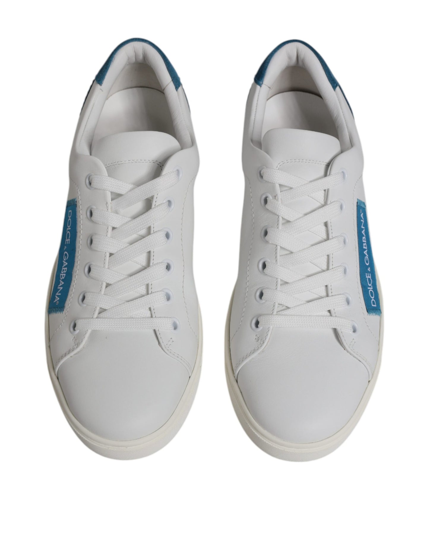 Dolce & Gabbana White London Calf Leather Sneakers Shoes by Dolce & Gabbana