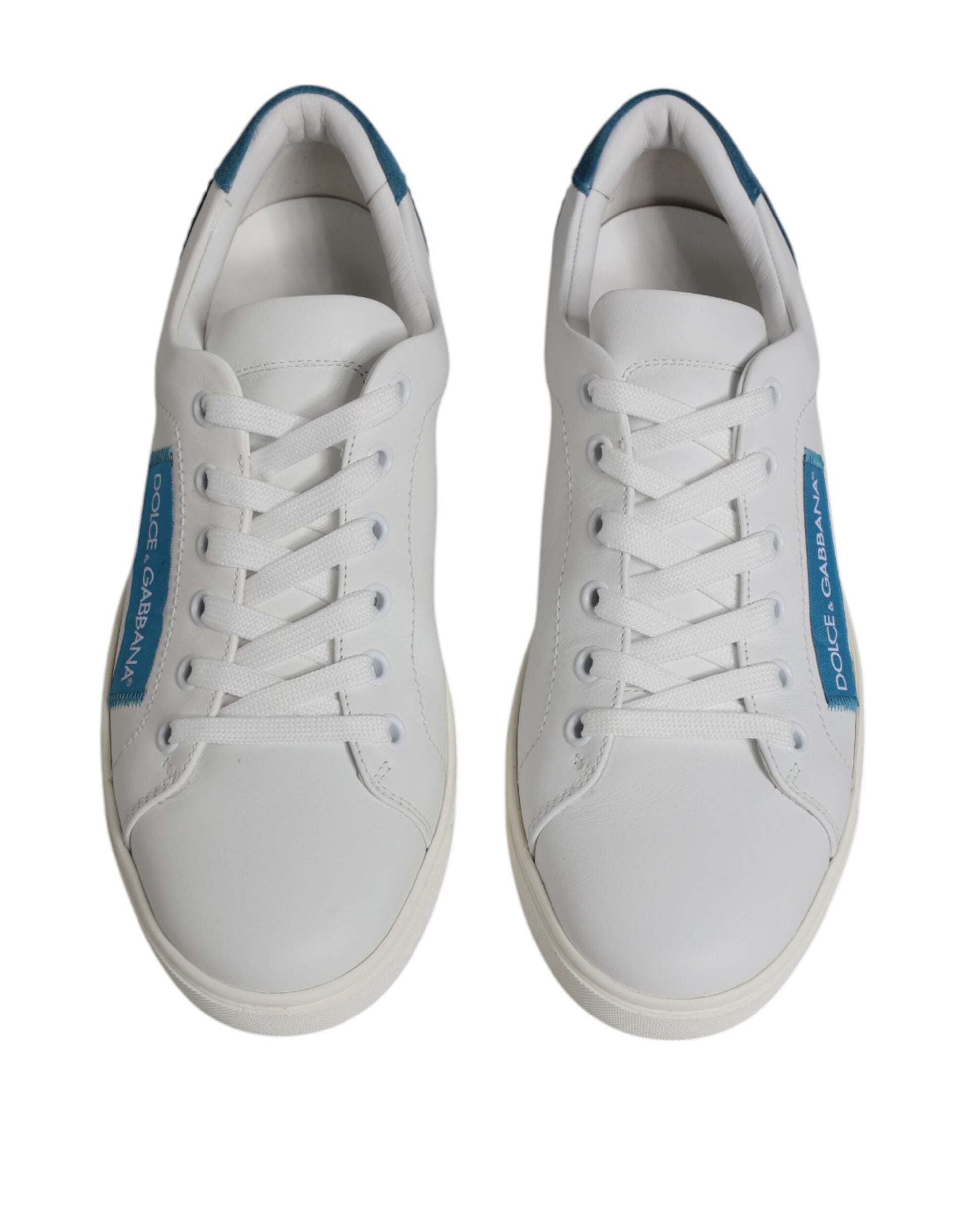 Dolce & Gabbana White London Calf Leather Sneakers Shoes by Dolce & Gabbana