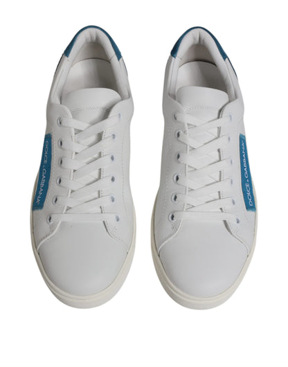 Dolce & Gabbana White London Calf Leather Sneakers Shoes by Dolce & Gabbana