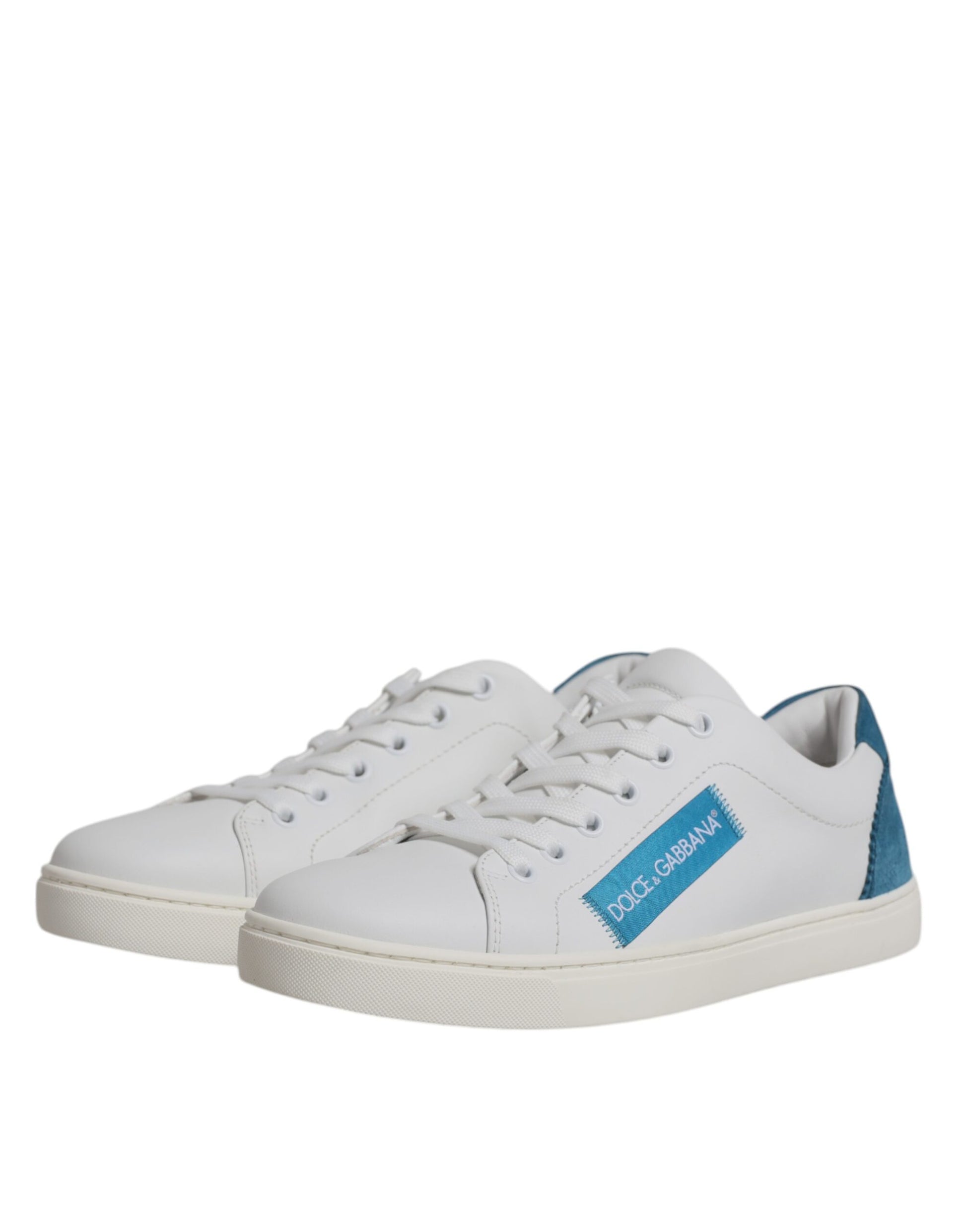 Dolce & Gabbana White London Calf Leather Sneakers Shoes by Dolce & Gabbana