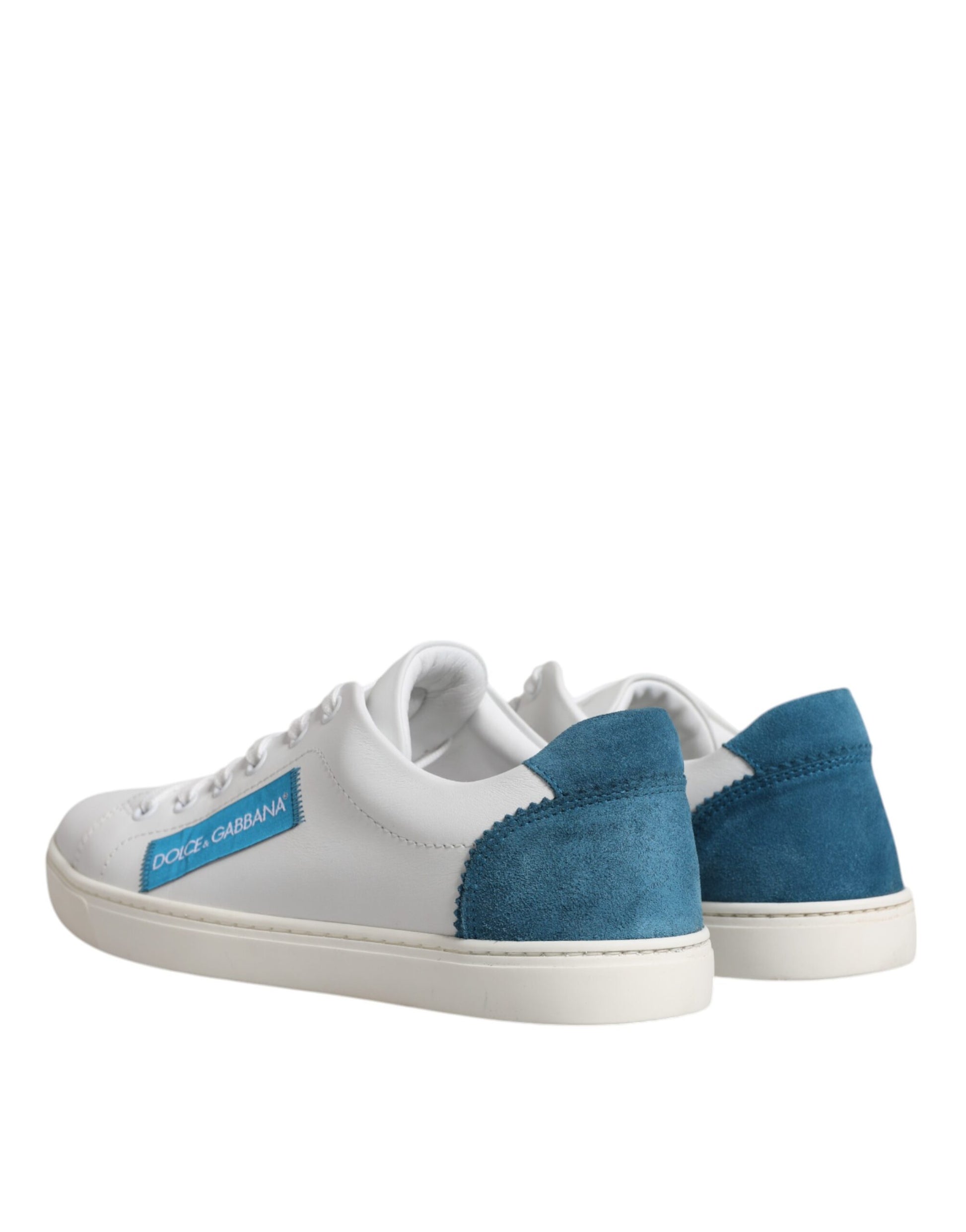 Dolce & Gabbana White London Calf Leather Sneakers Shoes by Dolce & Gabbana