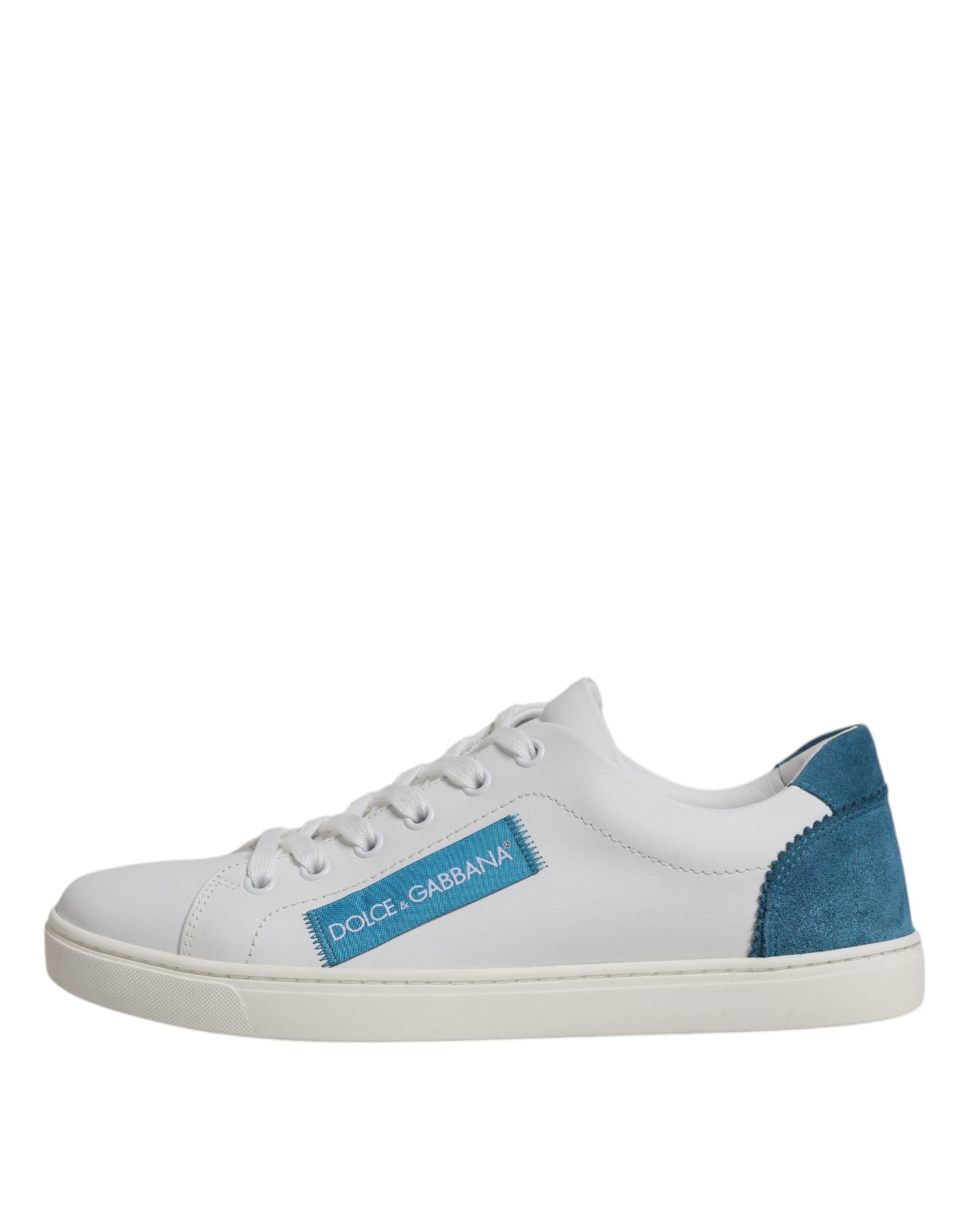 Dolce & Gabbana White London Calf Leather Sneakers Shoes by Dolce & Gabbana