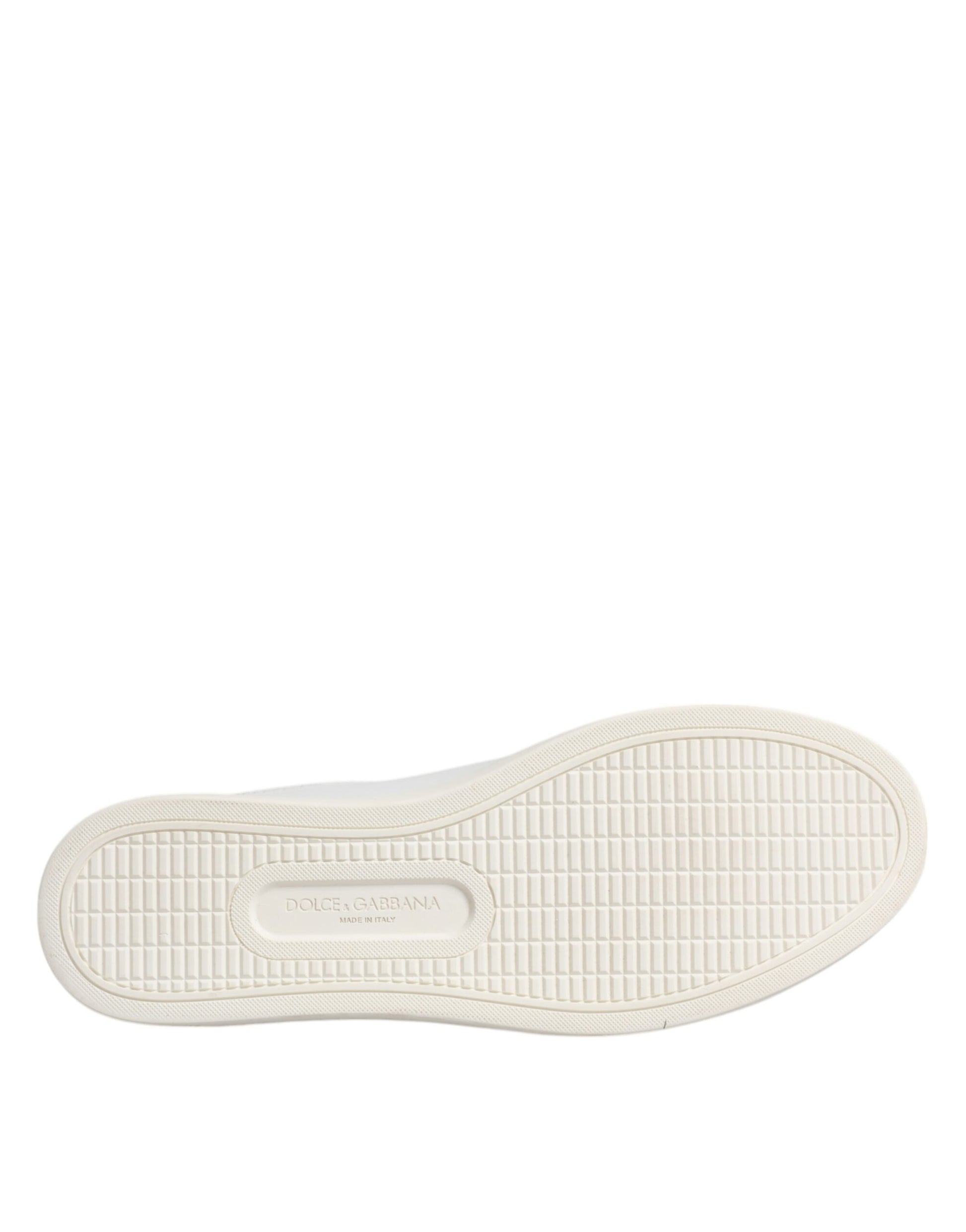Dolce & Gabbana White London Calf Leather Sneakers Shoes by Dolce & Gabbana