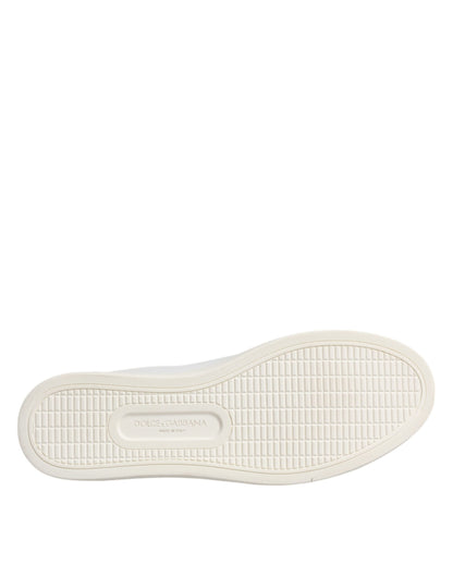 Dolce & Gabbana White London Calf Leather Sneakers Shoes by Dolce & Gabbana