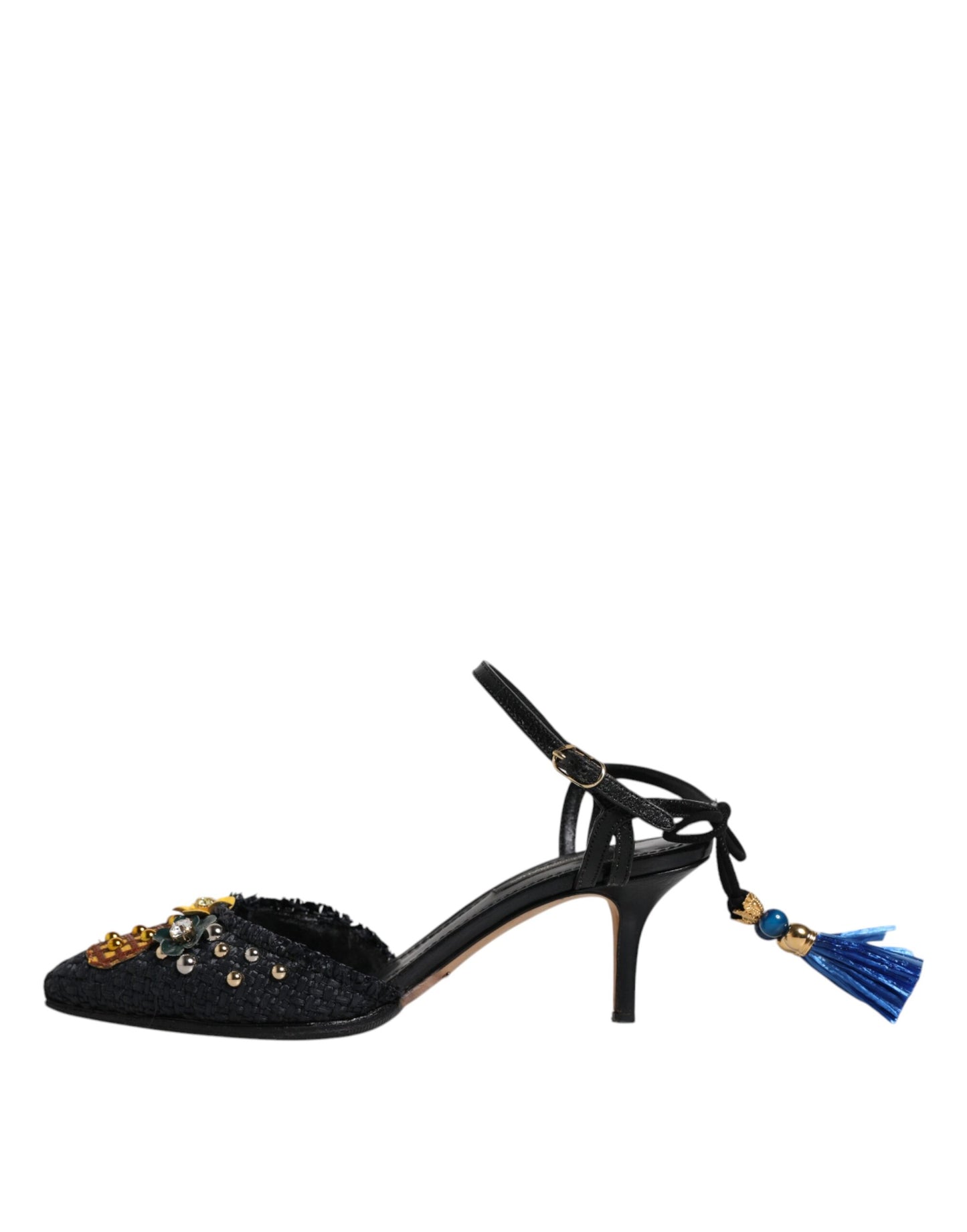 Dolce & Gabbana Black Pineapple Bellucci Heels Sandals Shoes by Dolce & Gabbana