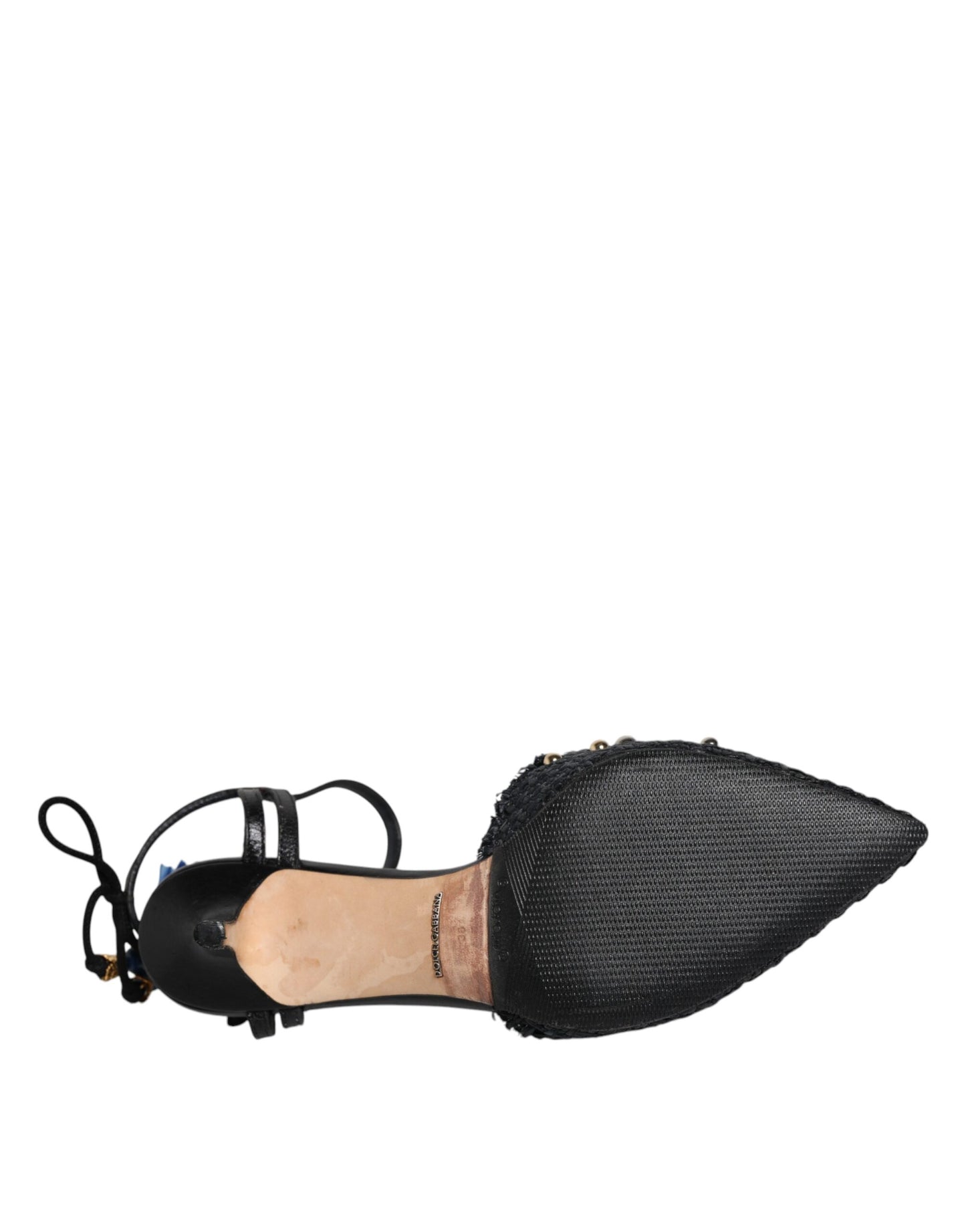Dolce & Gabbana Black Pineapple Bellucci Heels Sandals Shoes by Dolce & Gabbana