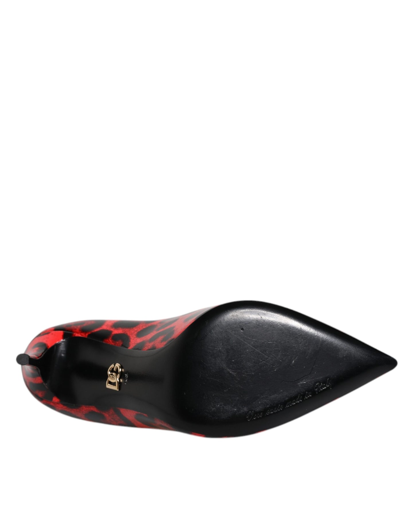 Escarpins à talons aiguilles Dolce &amp; Gabbana en cuir léopard rouge