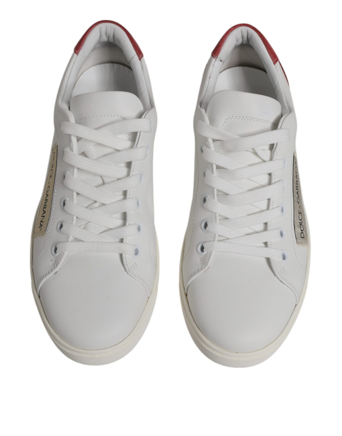 Dolce & Gabbana White London Calf Leather Sneakers Shoes by Dolce & Gabbana