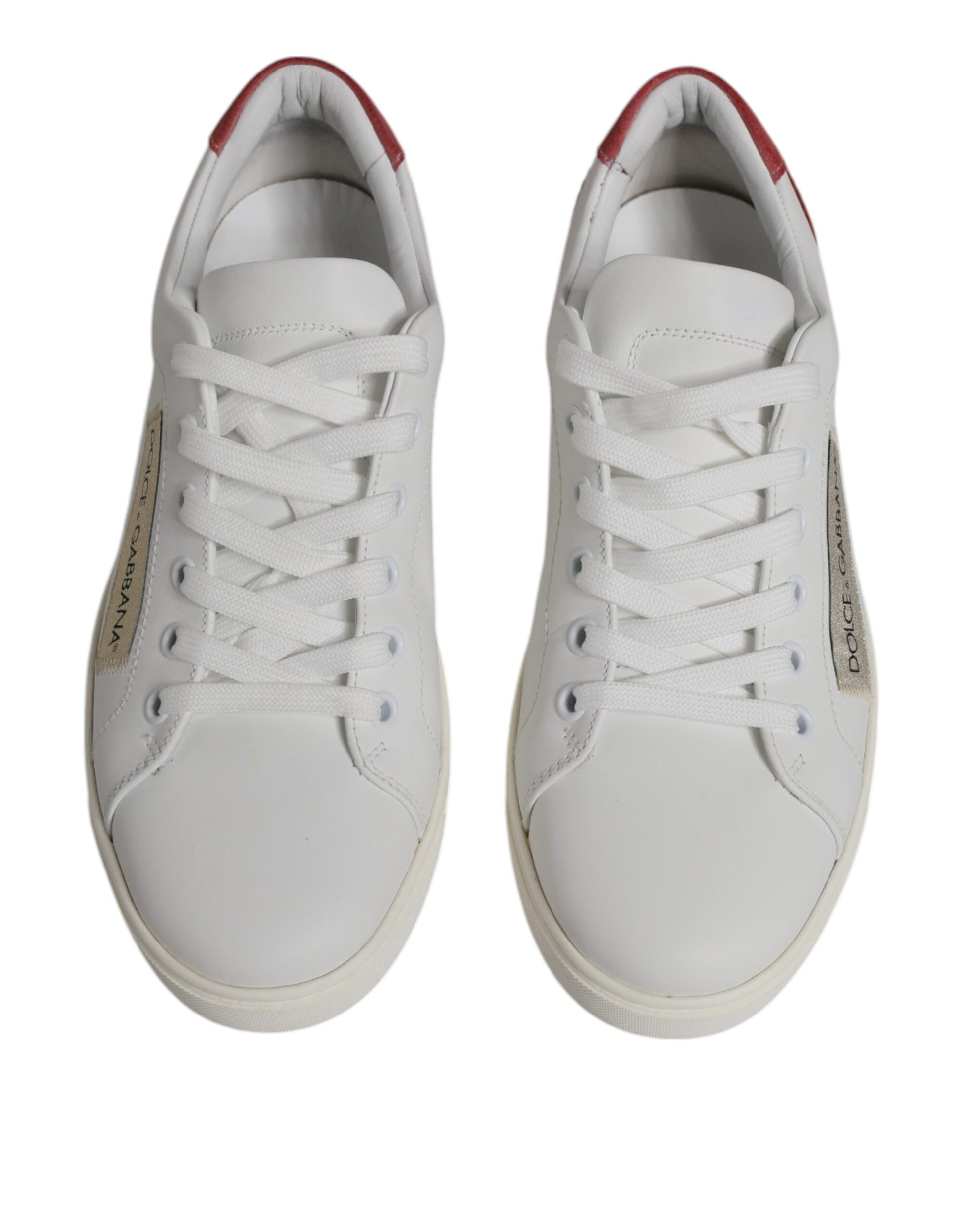 Dolce & Gabbana White London Calf Leather Sneakers Shoes by Dolce & Gabbana