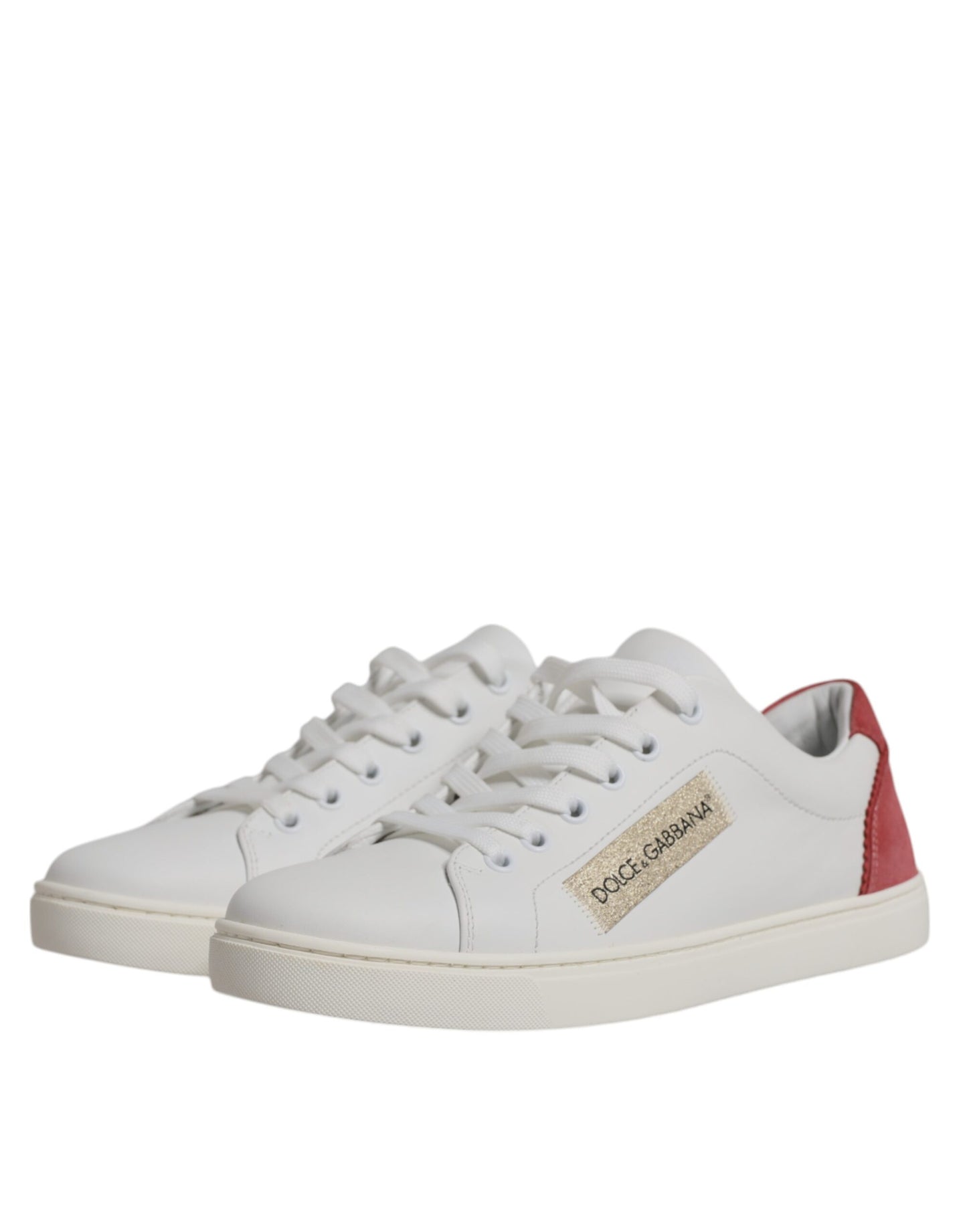 Dolce & Gabbana White London Calf Leather Sneakers Shoes by Dolce & Gabbana