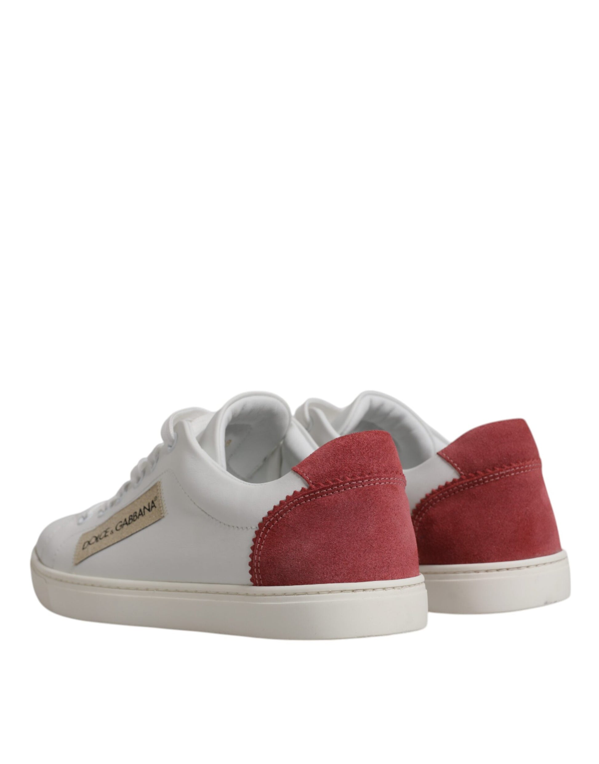 Dolce & Gabbana White London Calf Leather Sneakers Shoes by Dolce & Gabbana