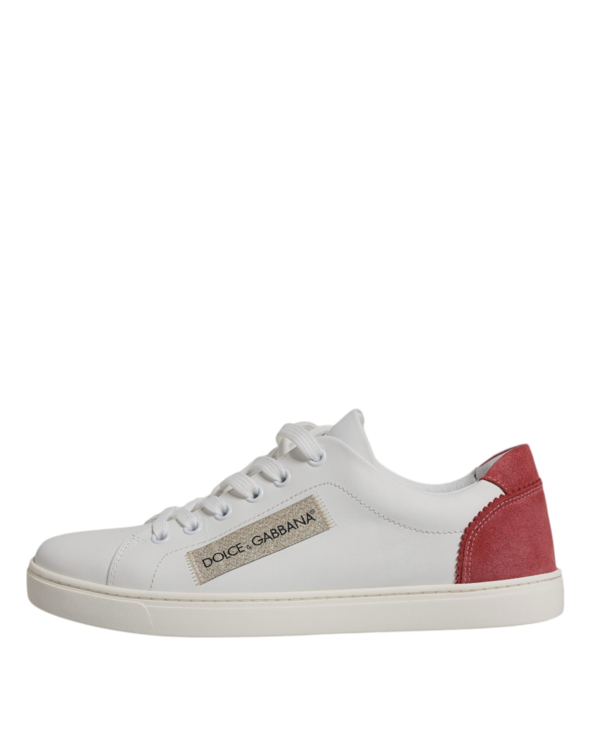 Dolce & Gabbana White London Calf Leather Sneakers Shoes by Dolce & Gabbana