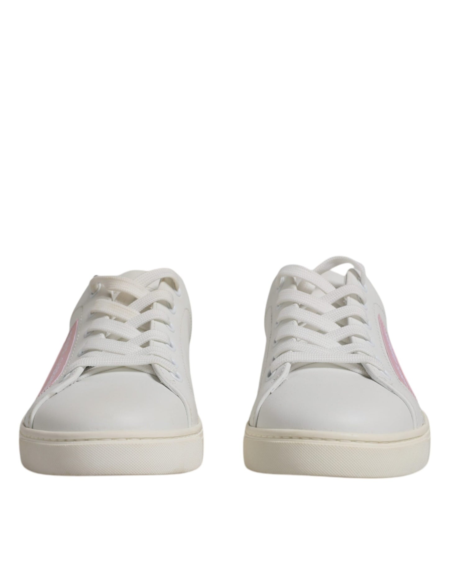 Dolce & Gabbana White Classic Calf Leather Sneakers Shoes by Dolce & Gabbana