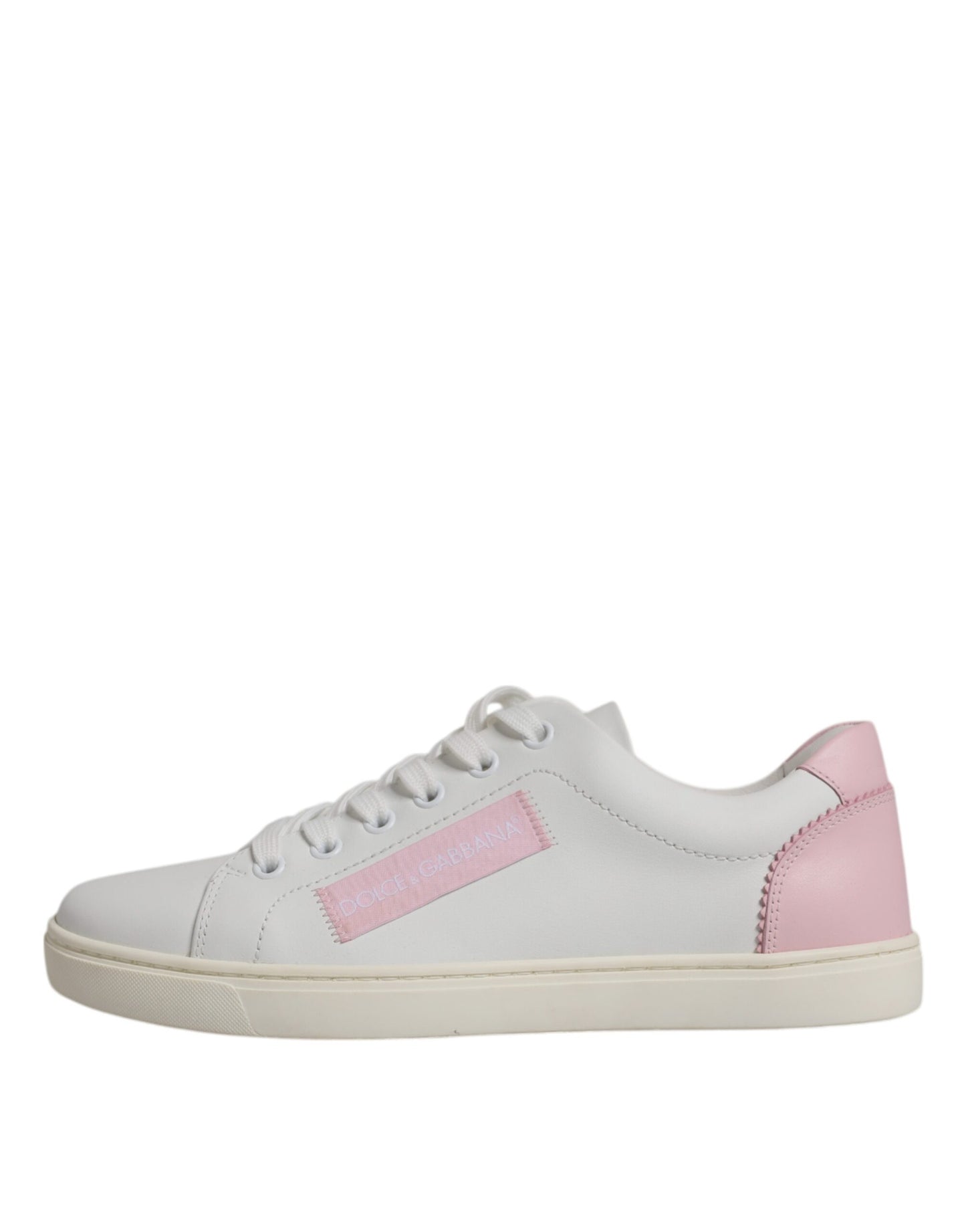 Dolce & Gabbana White Classic Calf Leather Sneakers Shoes by Dolce & Gabbana