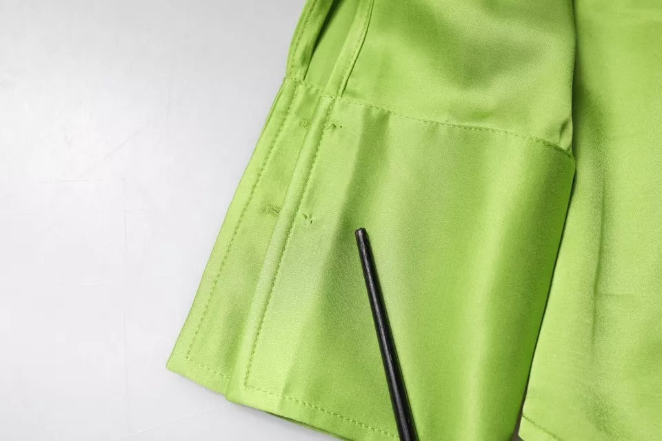 Patrizia Pepe Green Viscose Long Sleeves Collared Blouse Top by Patrizia Pepe