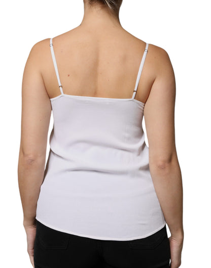 Fabiana Filippi White Spaghetti Strap Sleeveless Tank Top by Fabiana Filippi