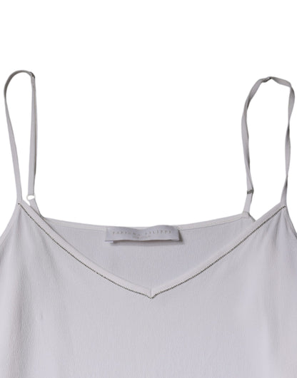 Fabiana Filippi White Spaghetti Strap Sleeveless Tank Top by Fabiana Filippi