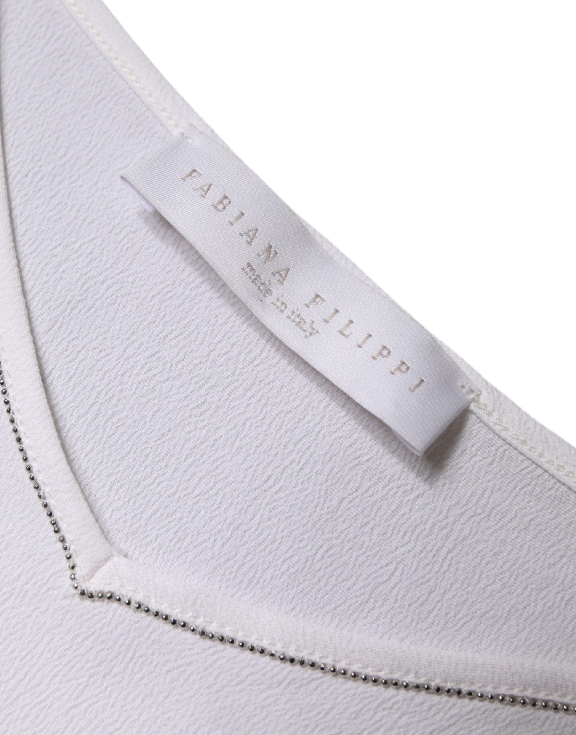 Fabiana Filippi White Spaghetti Strap Sleeveless Tank Top by Fabiana Filippi