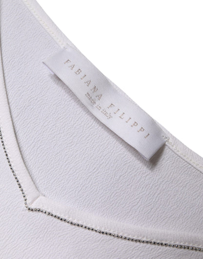 Fabiana Filippi White Spaghetti Strap Sleeveless Tank Top by Fabiana Filippi