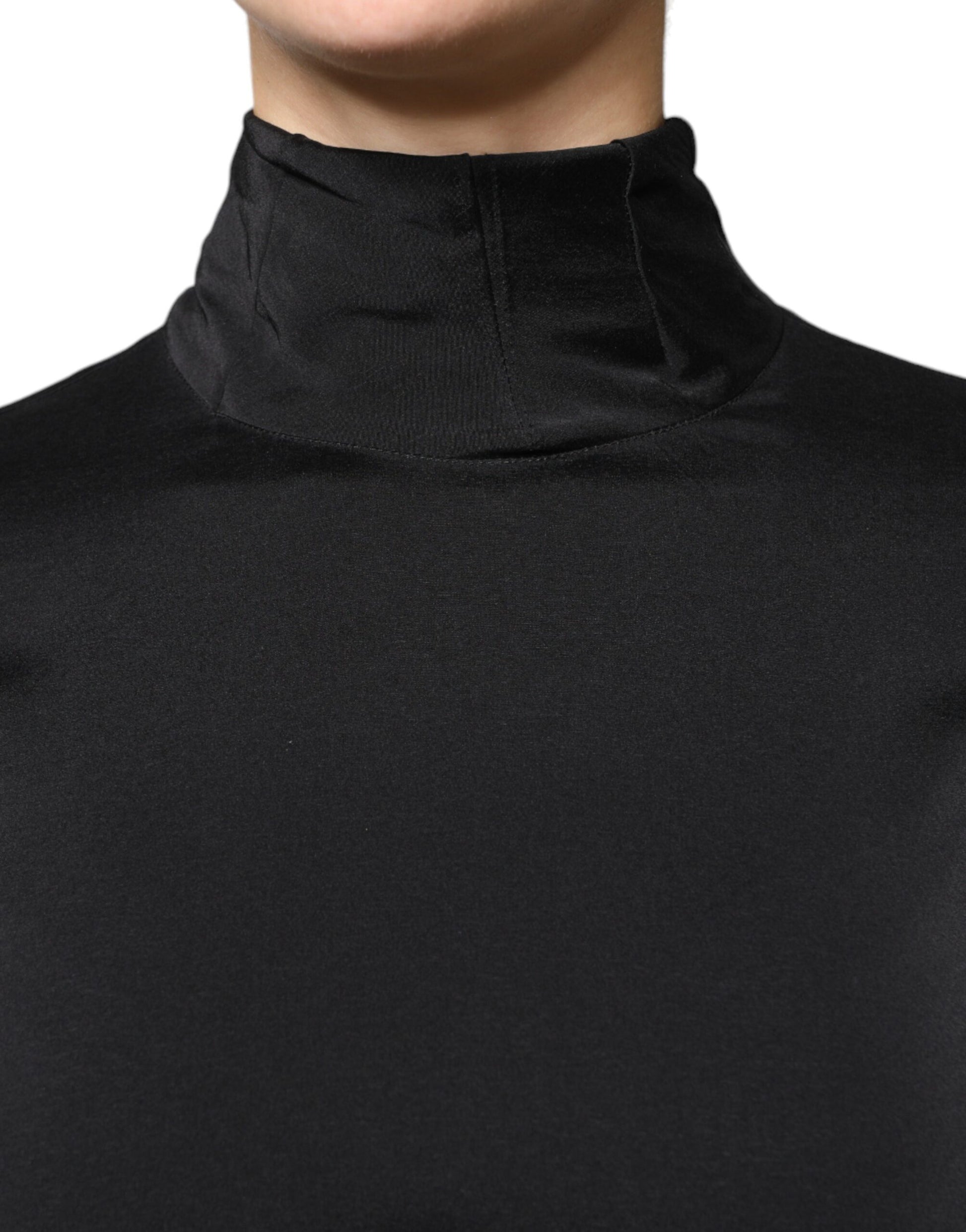 Brunello Cucinelli Black Silk Blend Long Sleeves Blouse Top by Brunello Cucinelli
