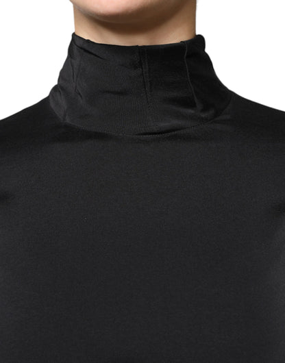 Brunello Cucinelli Black Silk Blend Long Sleeves Blouse Top by Brunello Cucinelli